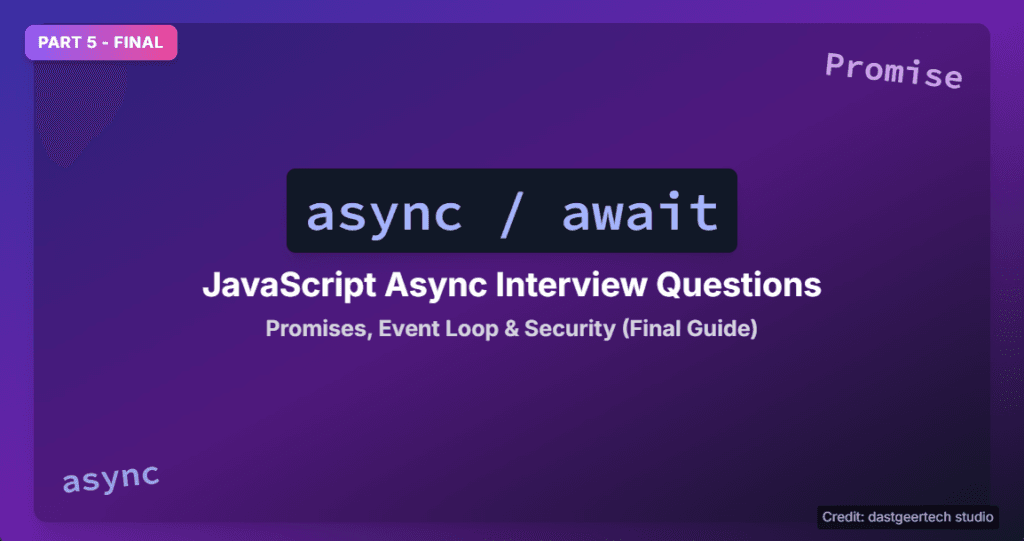 JavaScript Async Interview Questions : Promises, Event Loop & Security (Final Guide) part 5